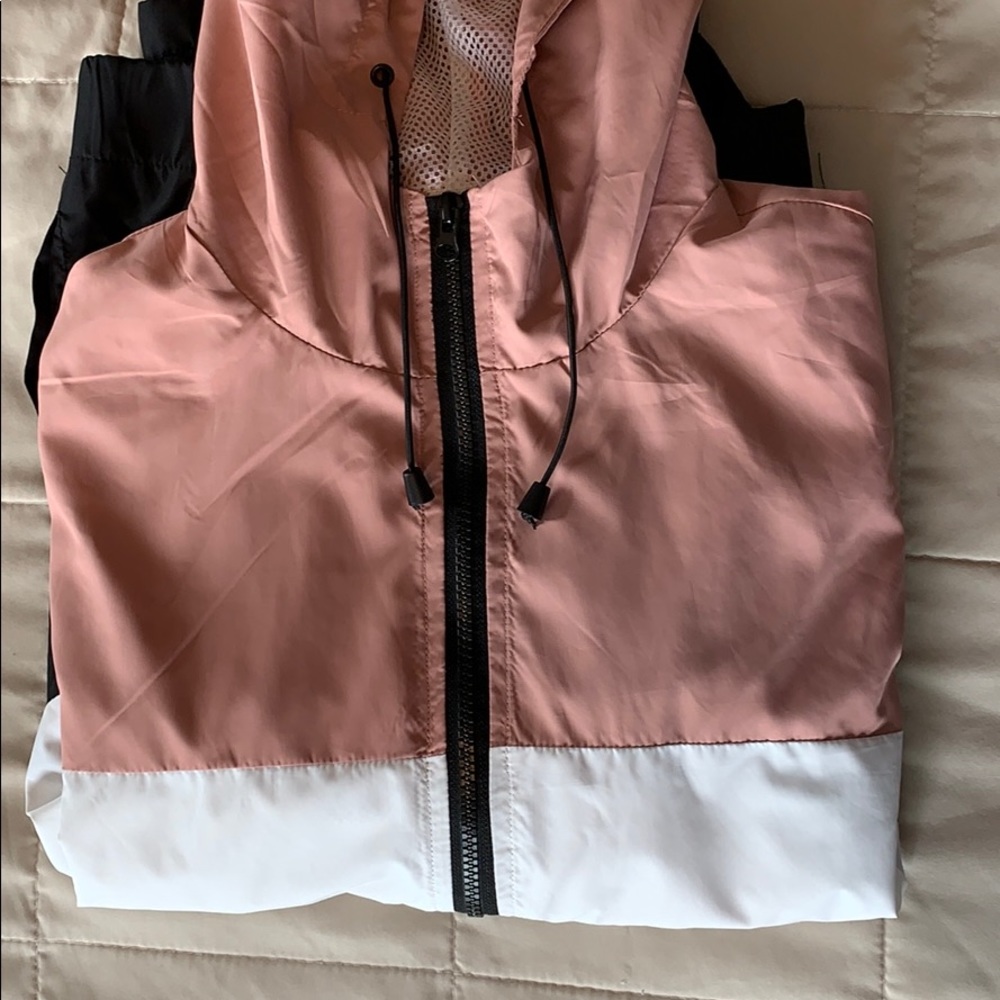 Zip up hoodie windbreaker.